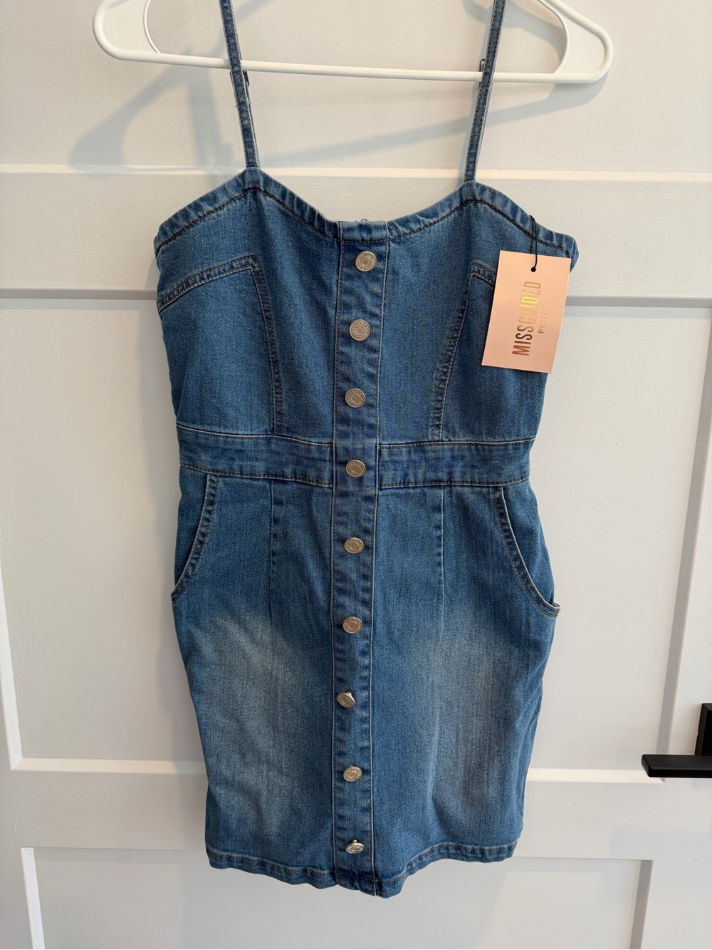 NWT missguided denim mini dress
